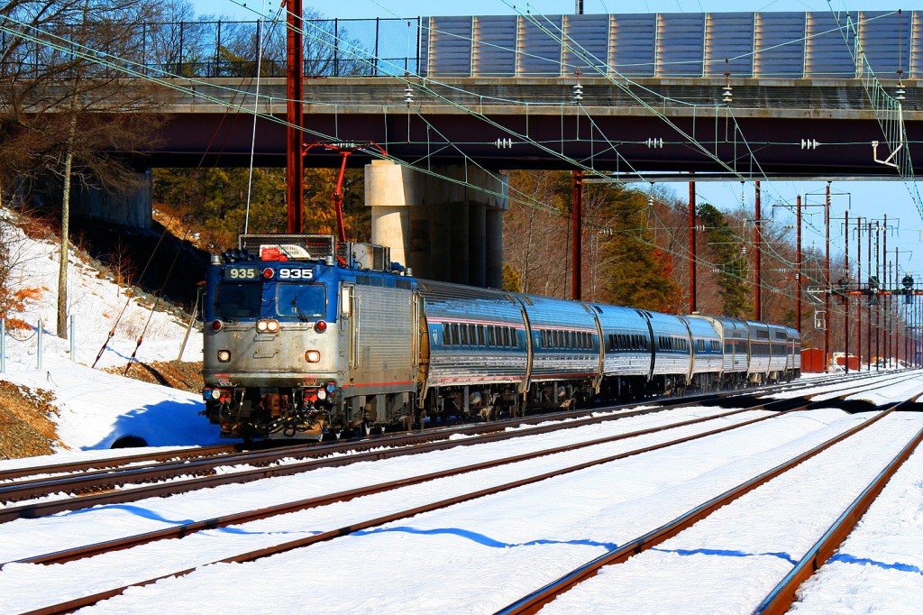 Amtrak Silver Service Train Heading South