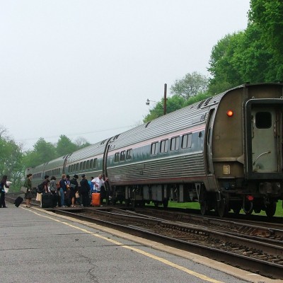 Passengers Boarding the Eastbound Pennsylvanian