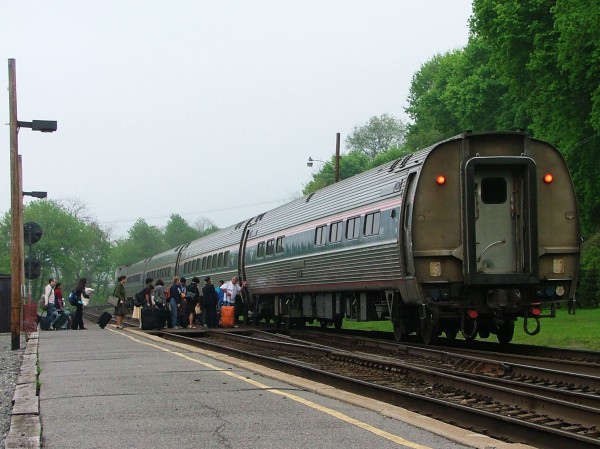 Passengers Boarding the Eastbound Pennsylvanian